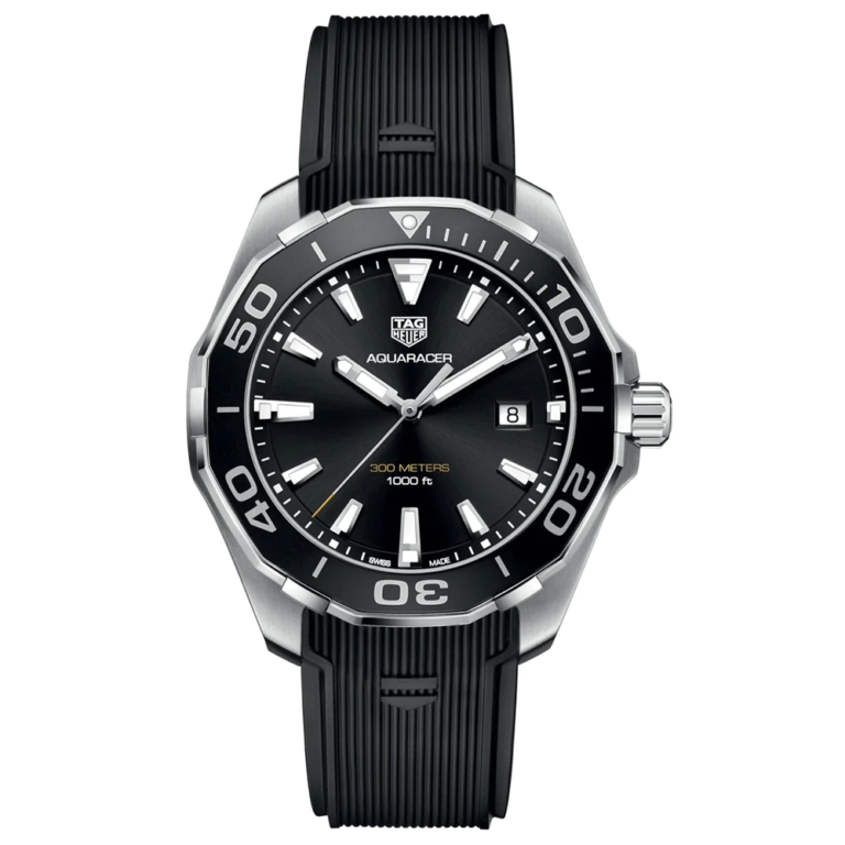 Tag Heuer Aquaracer Black 43mm Watch Rev Comps