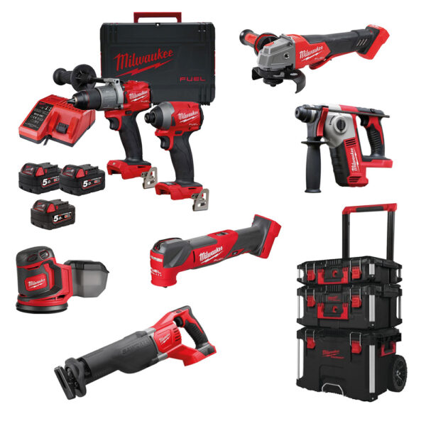 9 PC MILWAUKEE POWER TOOL BUNDLE Rev Comps