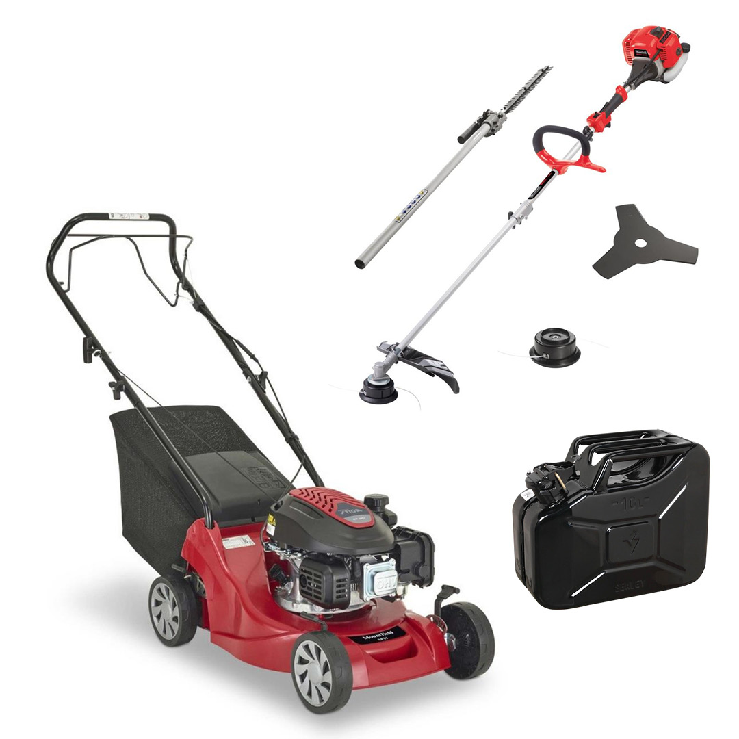 MOUNTFIELD SP41 Petrol Lawnmower & Strimmer Bundle - Rev Comps