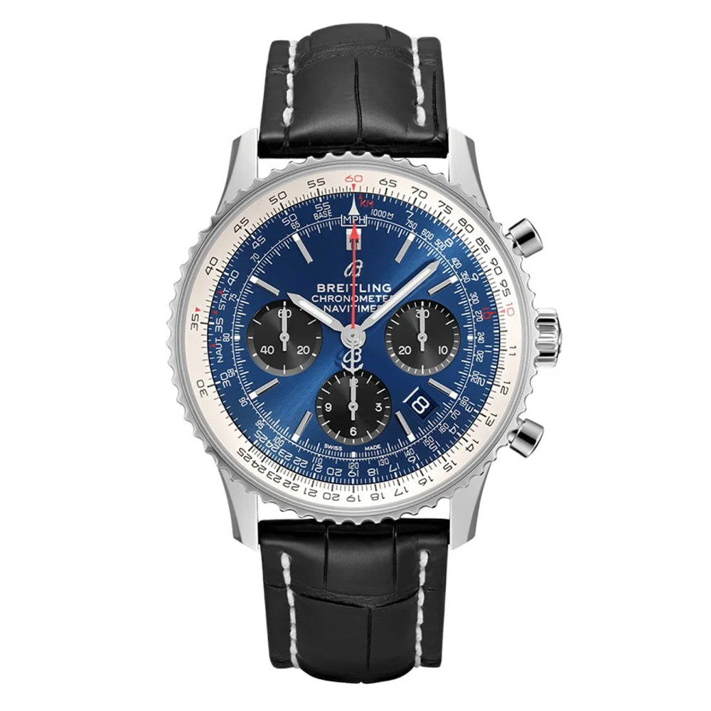 BREITLING NAVITIMER B01 43MM BLUE DIAL - Rev Comps