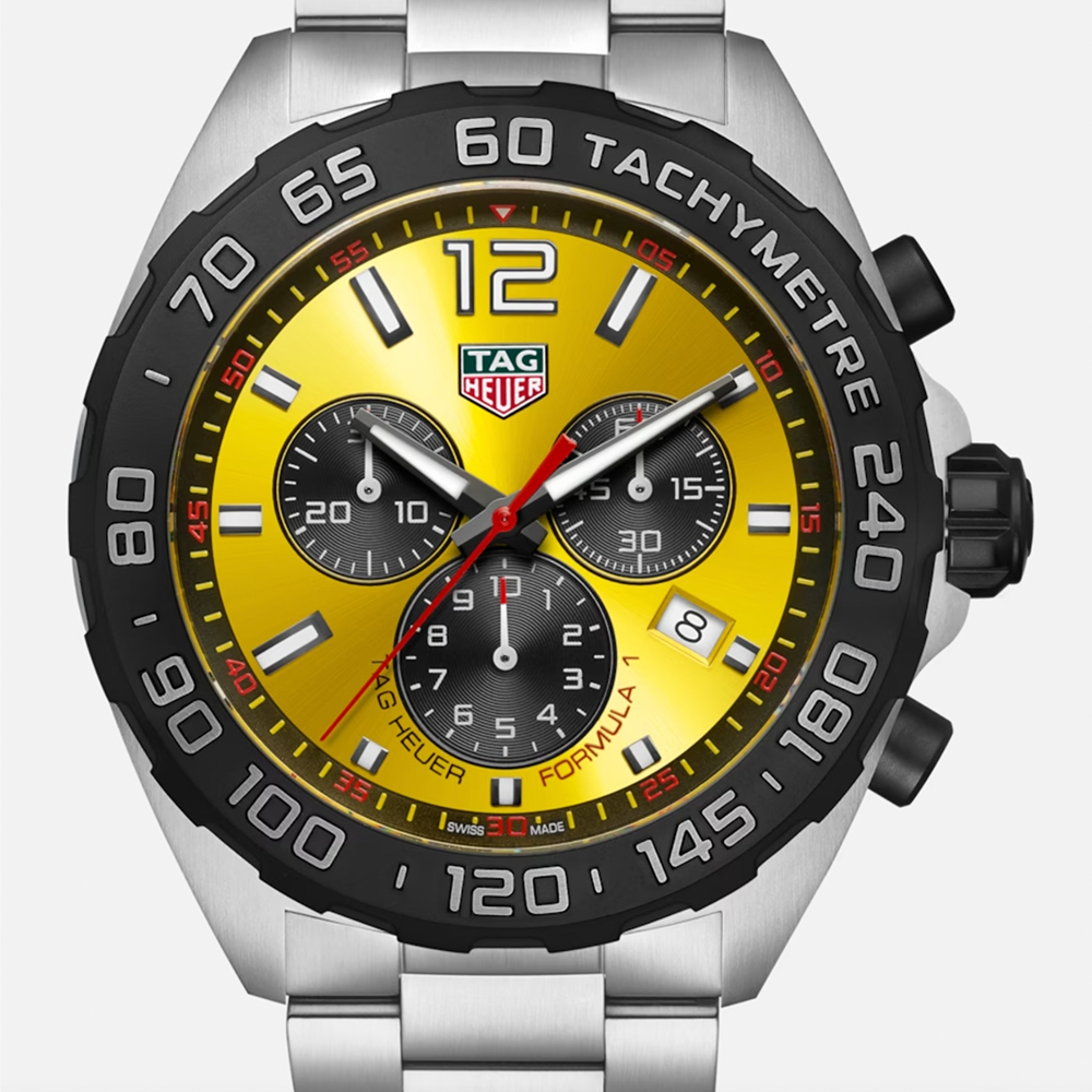 TAG HEUER Formula 1 43mm Chronograph SUNRAY YELLOW - Rev Comps