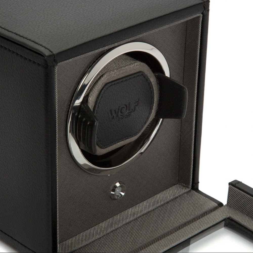 WOLF Cub Single Watch Winder With Cover - Rev Comps