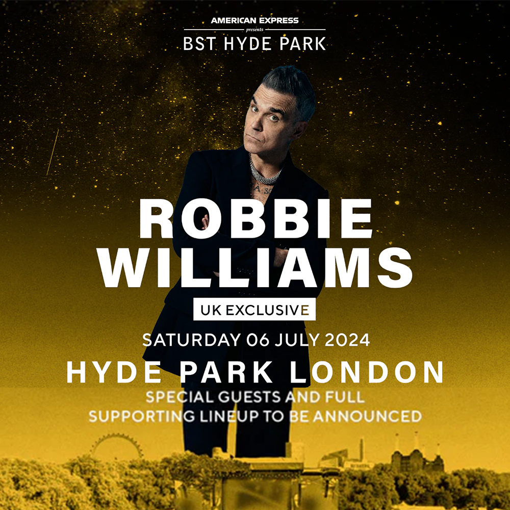 4 X ROBBIE WILLIAMS BST HYDE PARK TickeTS - Rev Comps