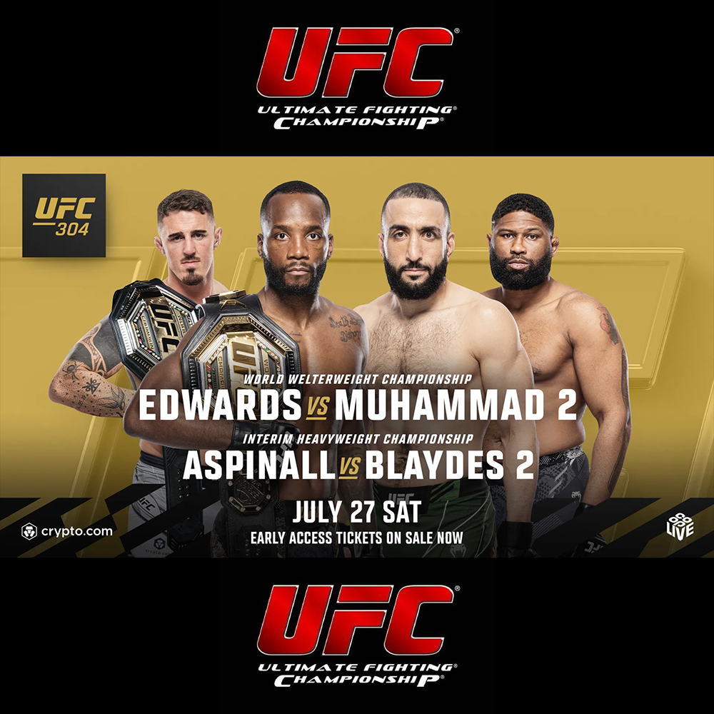 2 X UFC 304 Manchester TIER 1 TICKETS + £500 - Rev Comps